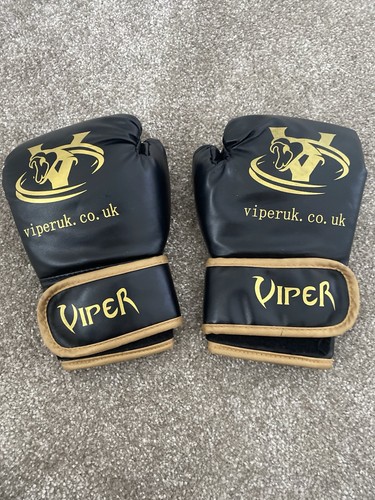 Viper black and gold - black, leather
