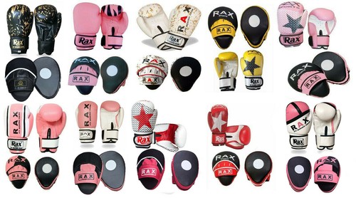 Kids boxing gloves and pads - and,